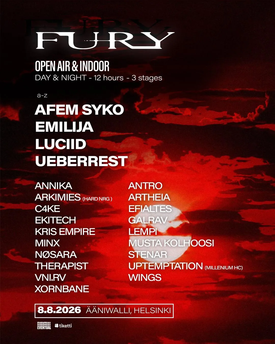 Club Fury: Open Air & Indoor - Day & Night