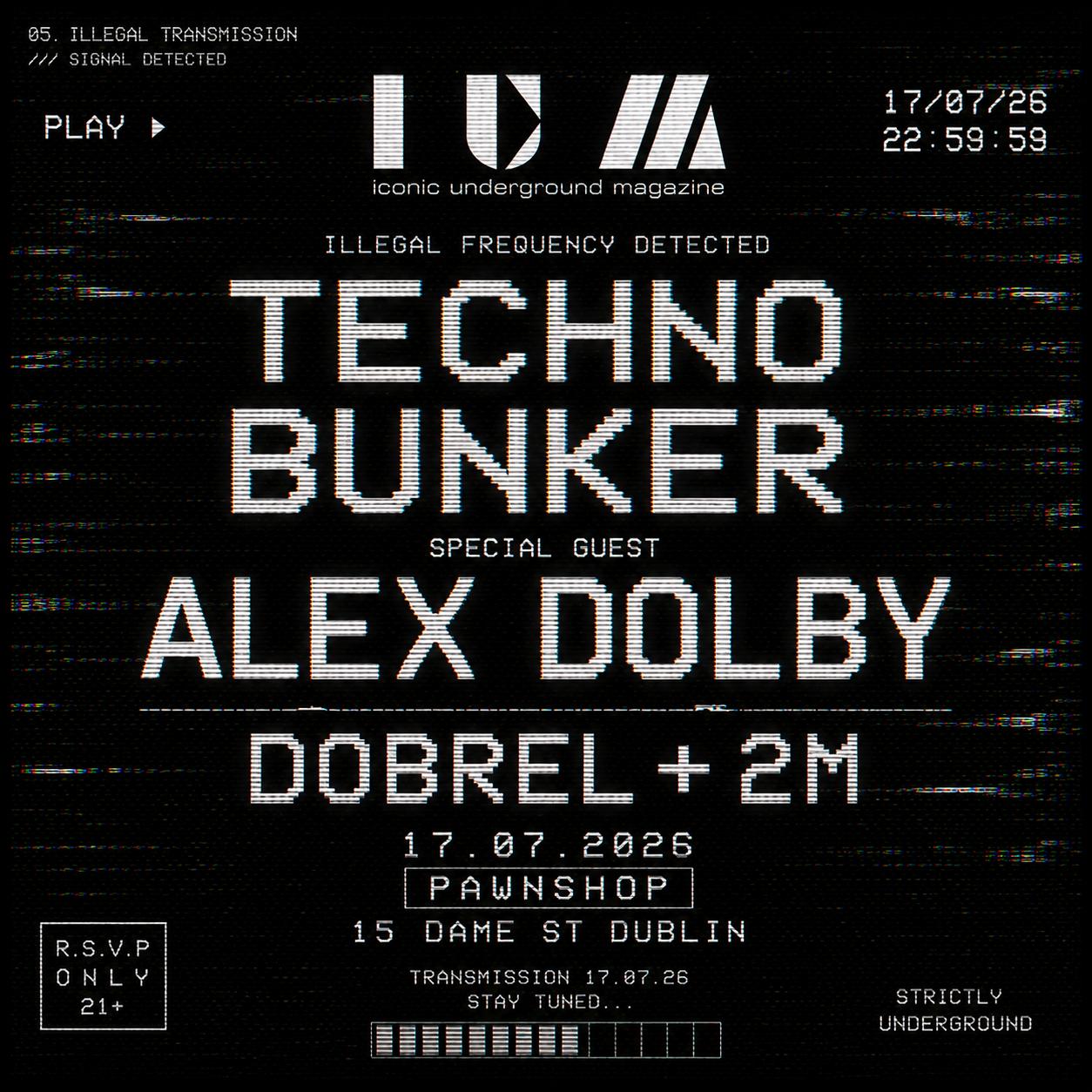 Iconic Underground Magazine Presents Techno Bunker Featuring Alex Dolby