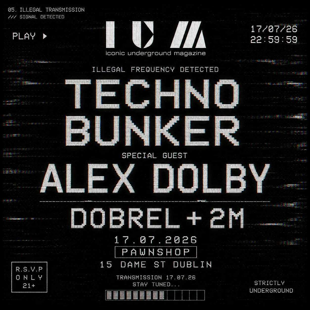 Iconic Underground Magazine Presents Techno Bunker Featuring Alex Dolby