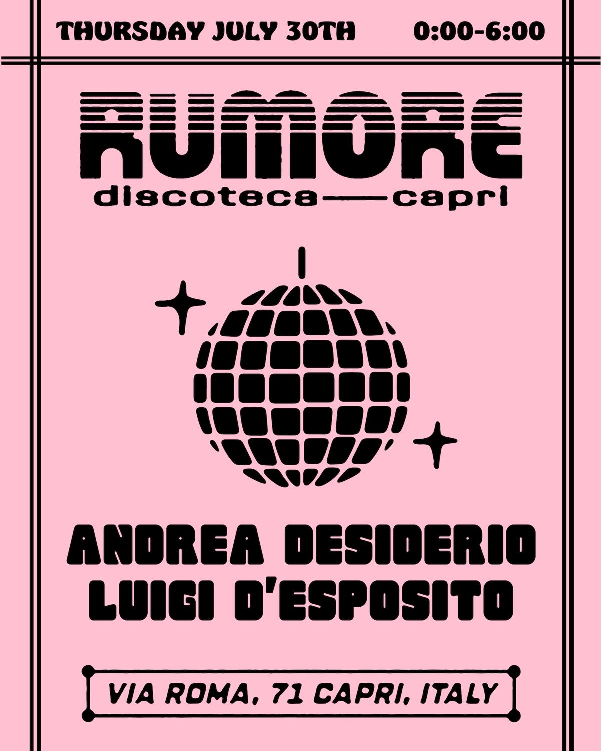 Rumore Season 26 Party N°28 W/ Andrea Desiderio & Luigi D'Esposito