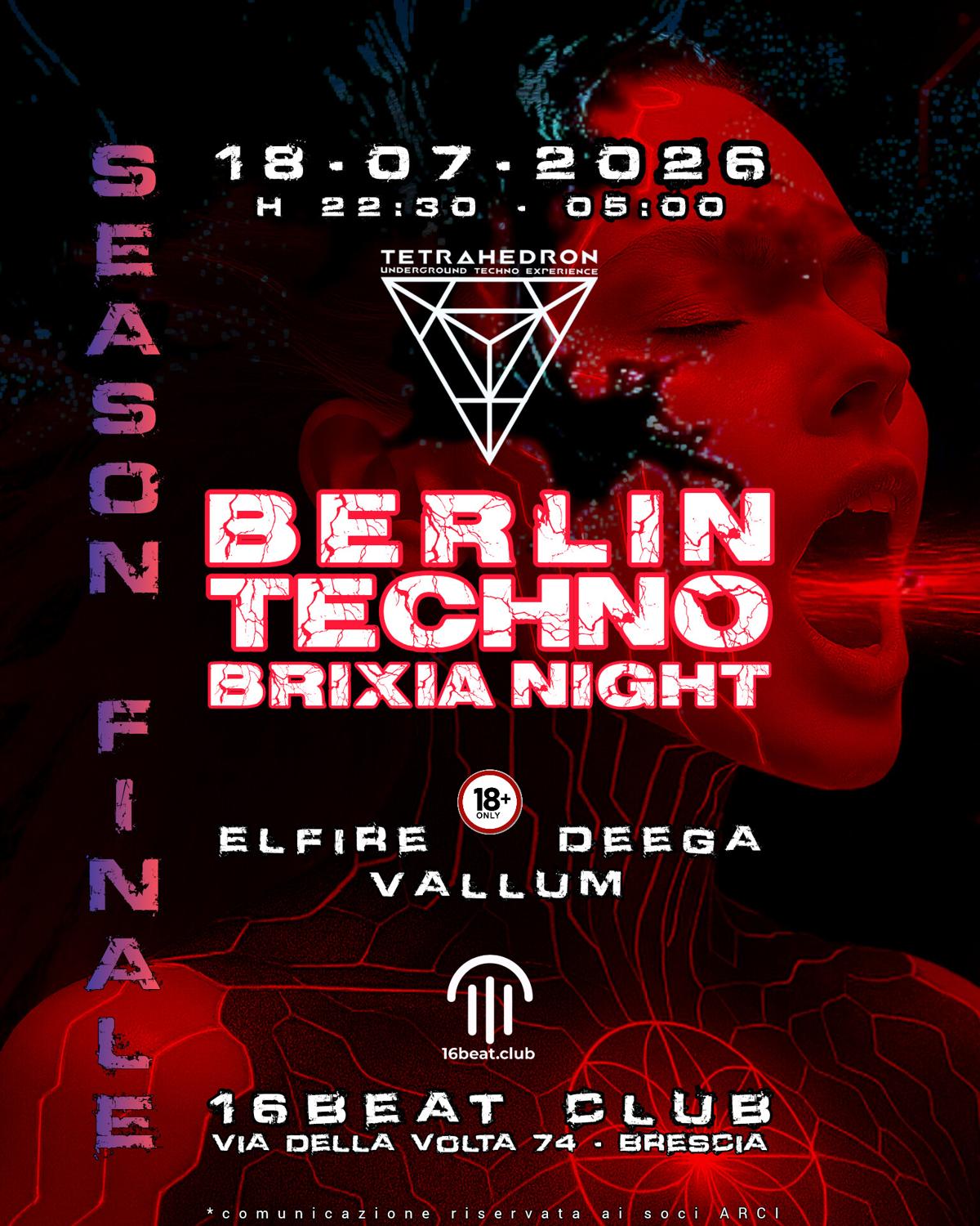 Berlin Techno Brixia Night By Tetrahedron