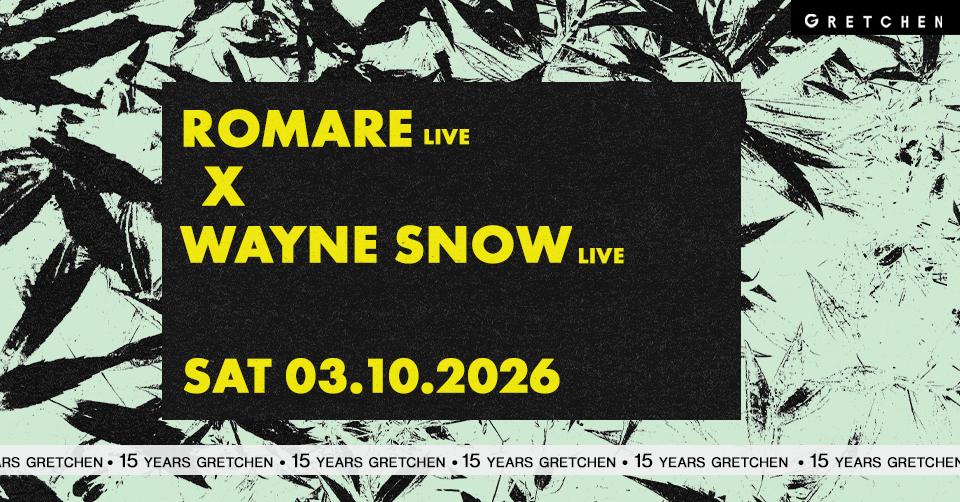 15 Years Gretchen: Romare + Wayne Snow *Live
