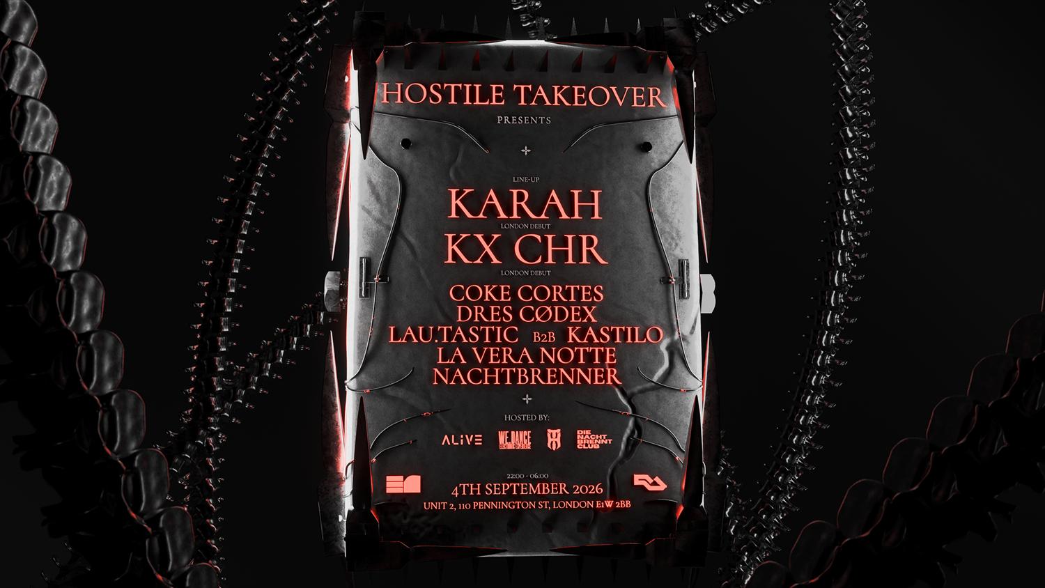 Hostile Takeover - Karah & Kx Chr London Debut // Hard Techno