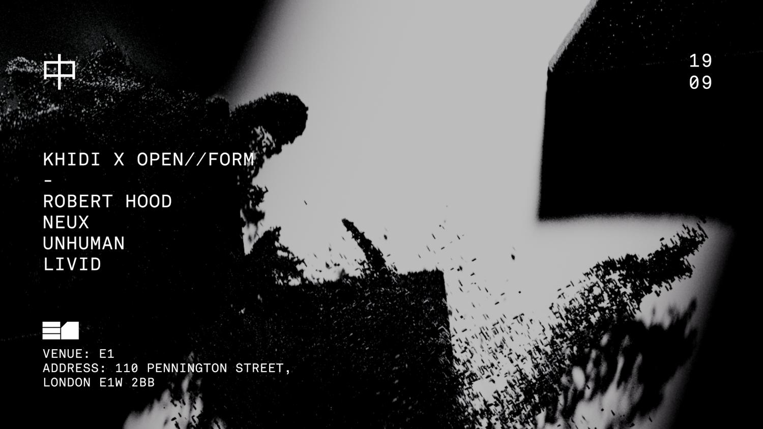 Open//Form X Khidi: Robert Hood (Very Rare 3 Hour Set)