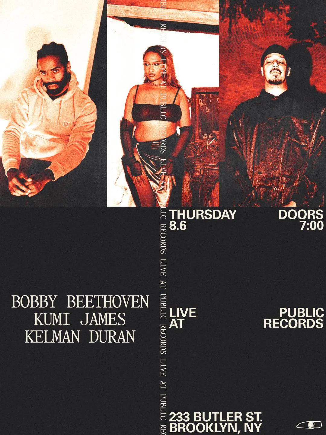 Deluge & Plural Artist Management Present: Bobby Beethoven, Kumi James, Kelman Duran