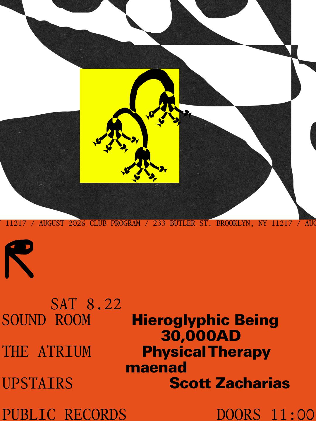 Hieroglyphic Being, 30,000Ad / Physical Therapy, Maenad / Scott Zacharias