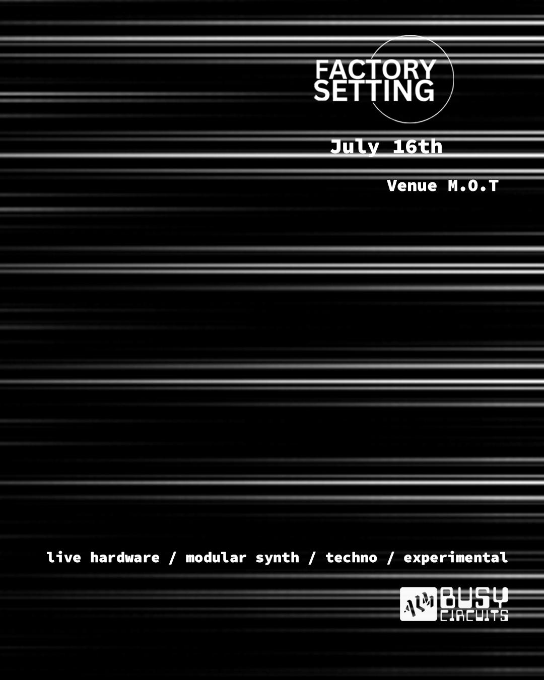 Factory Setting