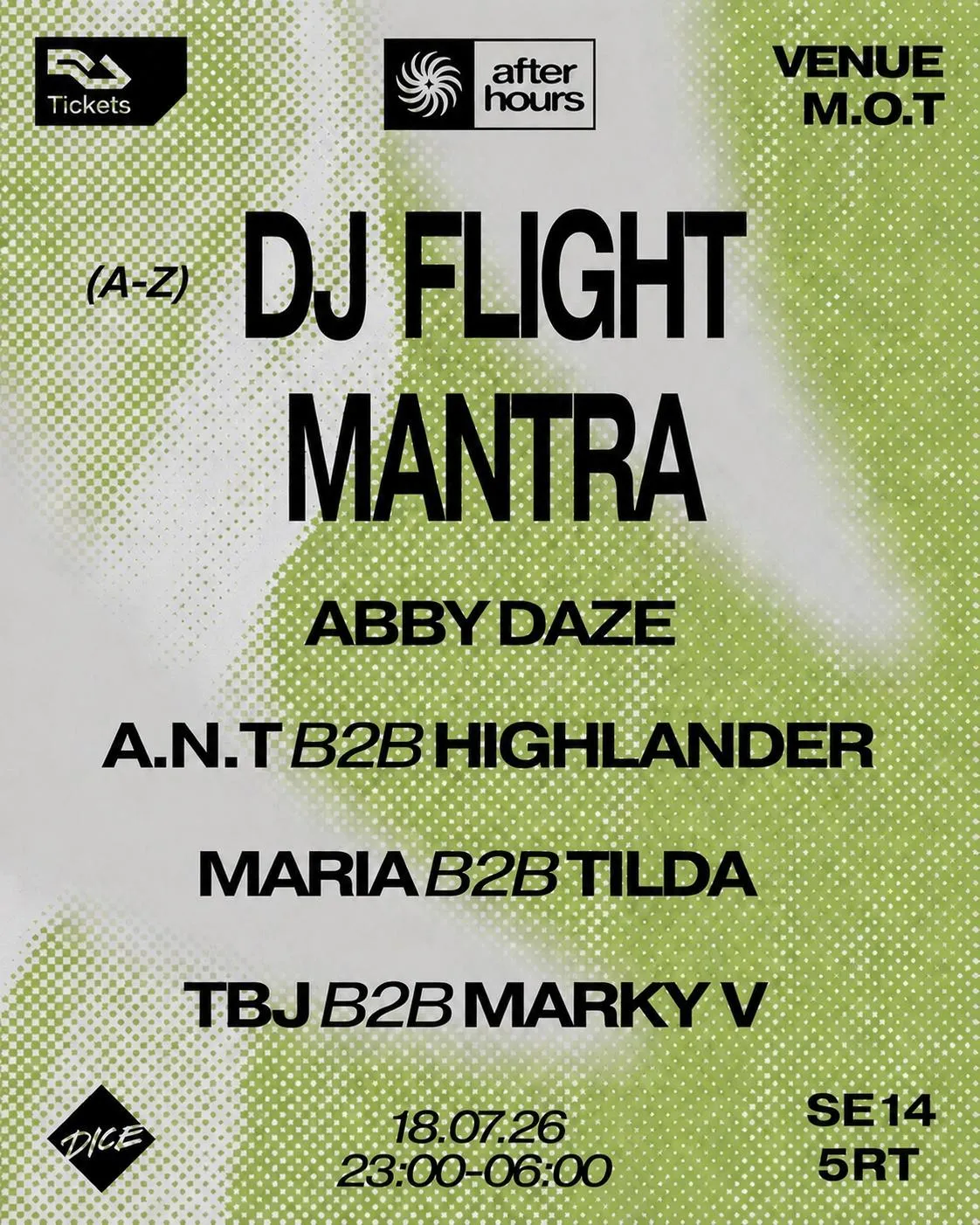 After Hours Presents: Mantra & Dj Flight