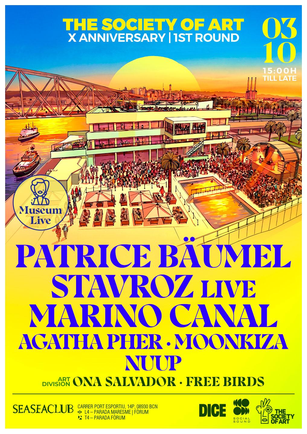 Tsoa: X Years W. Patrice Bäumel, Stavroz Live & Marino Canal (Open Air)