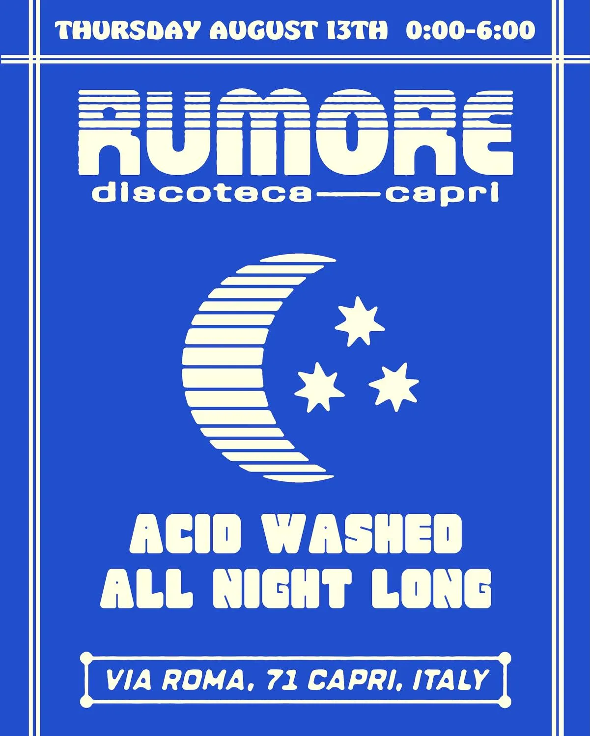 Rumore Season 26 Party N°34 W/ Acid Washed