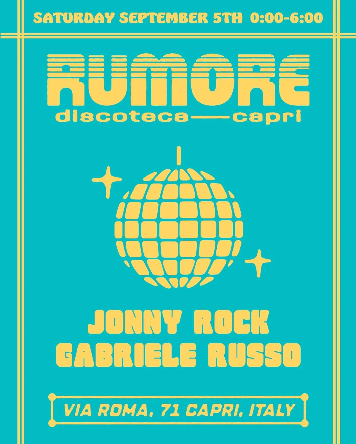Rumore Season 26 Party N°42 W/ Jonny Rock & Gabriele Russo