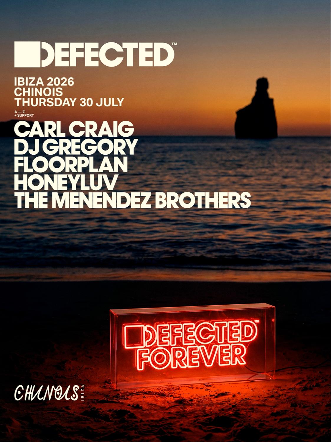 Defected: Carl Craig, Dj Gregory, Floorplan, Honeyluv, The Menendez Brothers