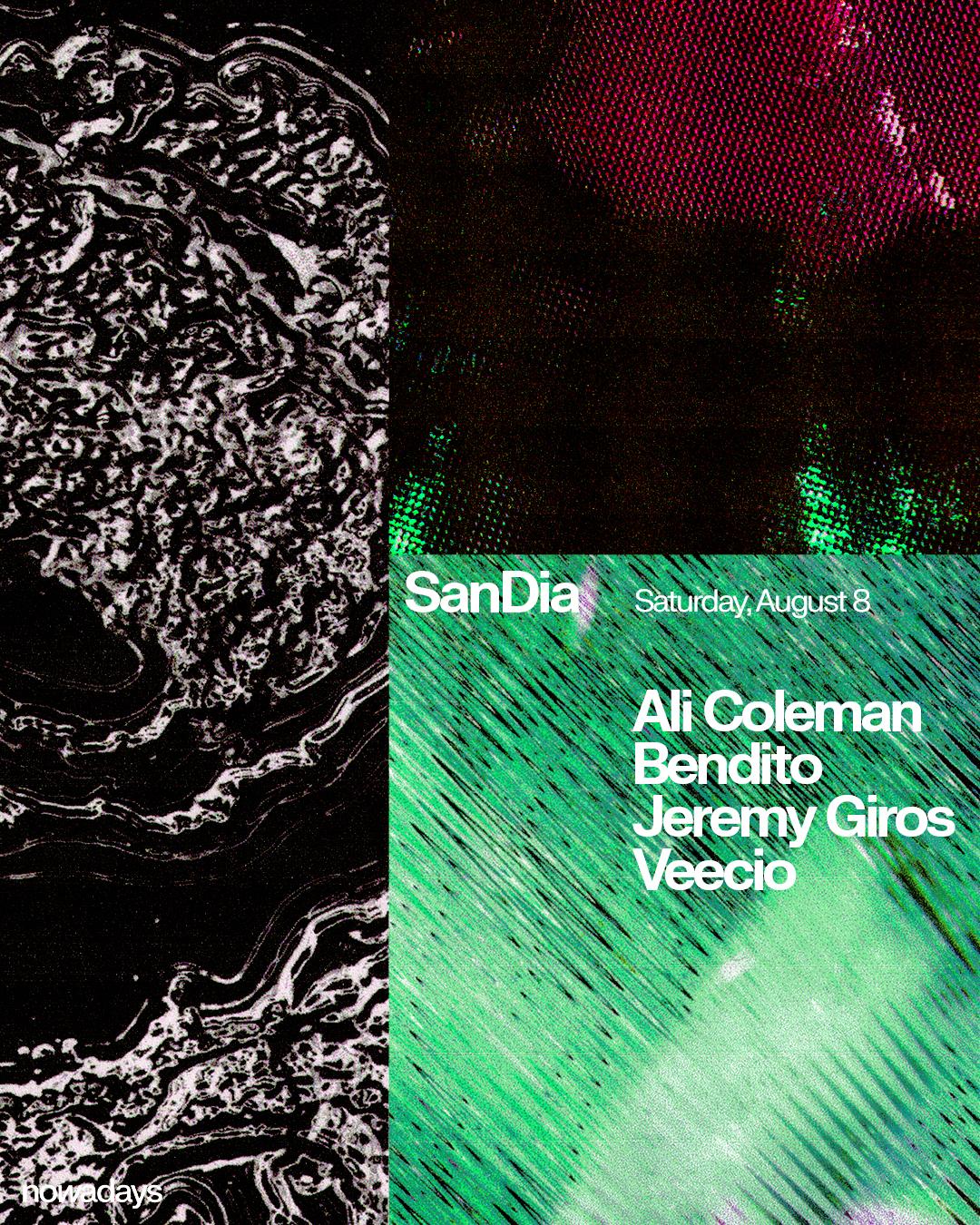 Sandia: Ali Coleman, Bendito, Jeremy Giros, Veecio