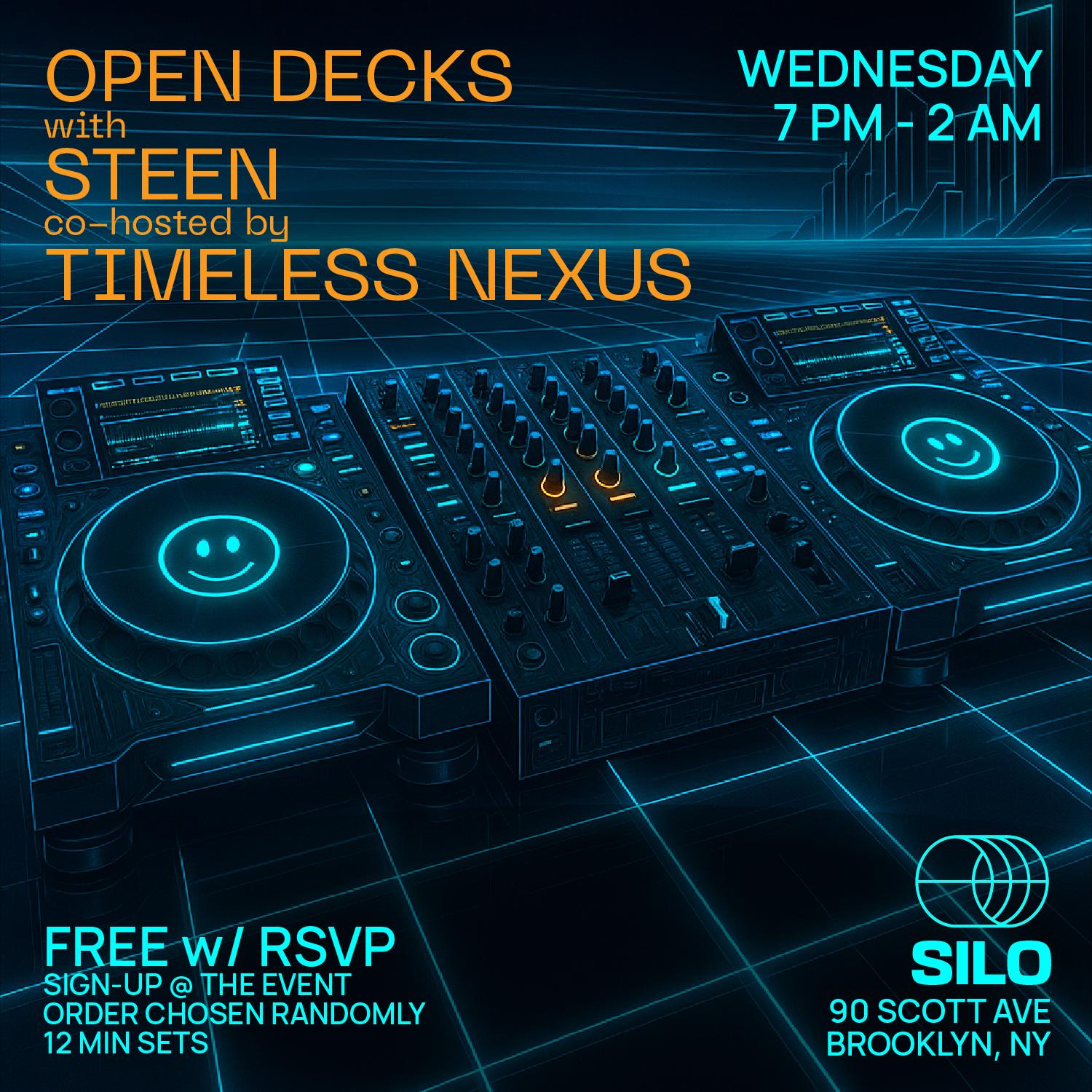 Open Decks With Steen And Timeless Nexus
