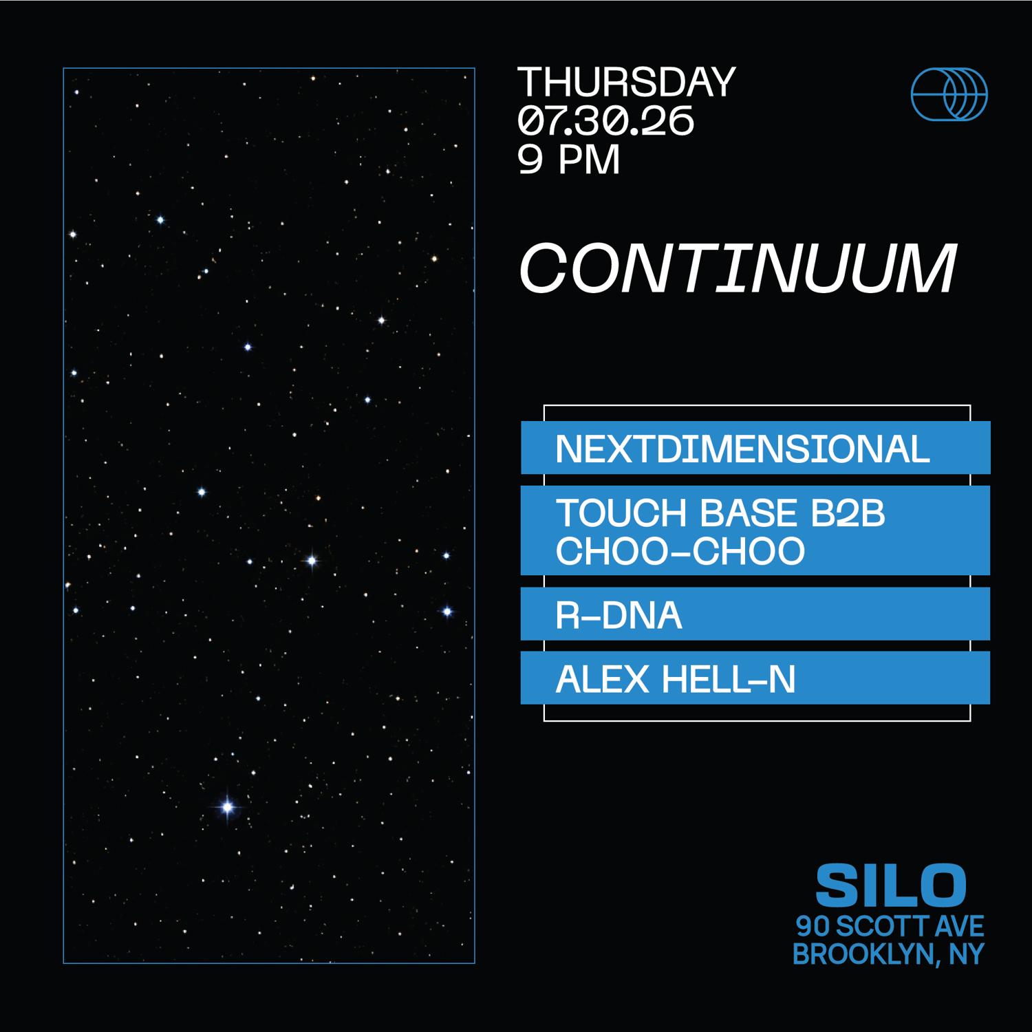 Continuum (Main Room Event, Free With Rsvp)