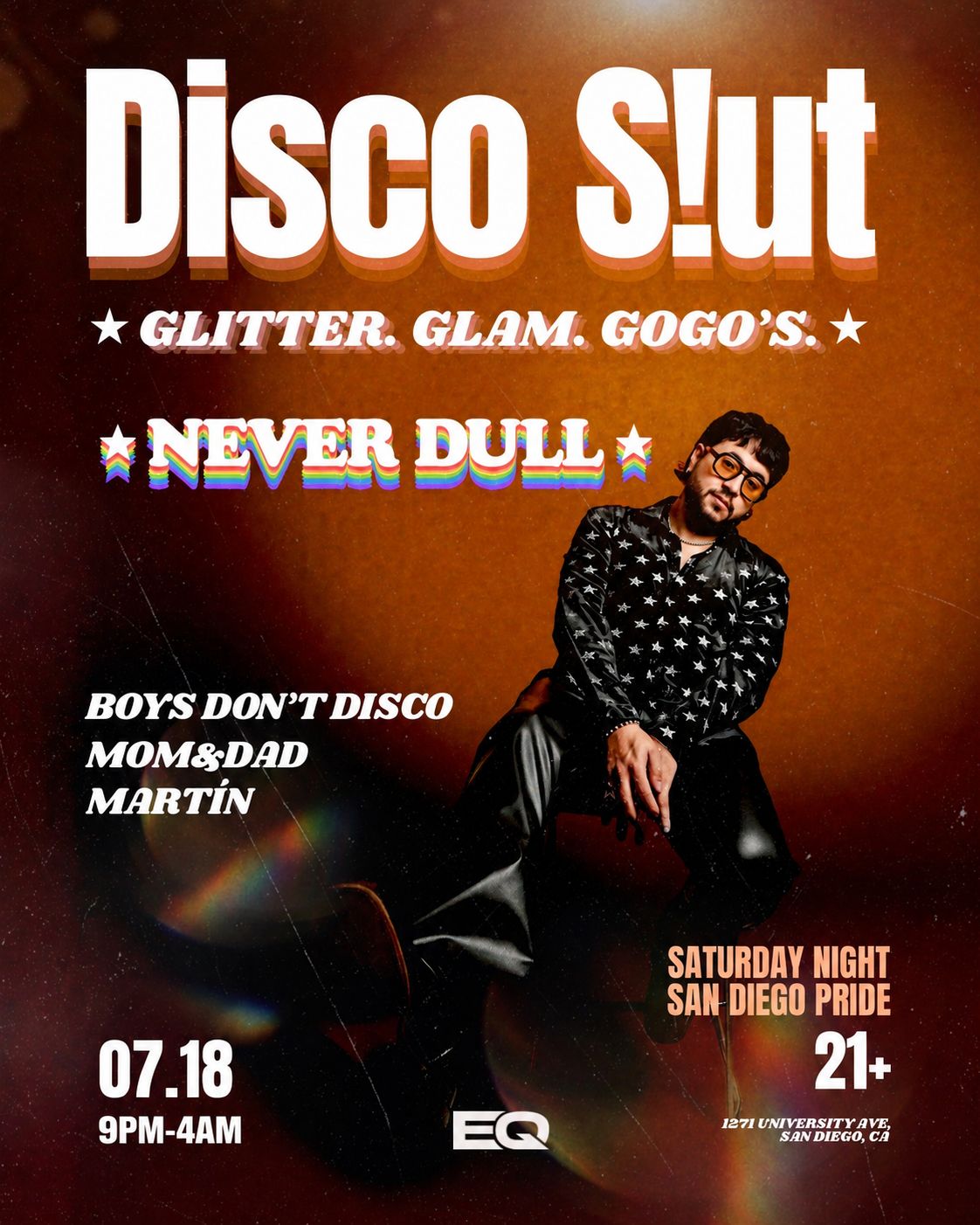 Disco S!ut presents Never Dull: Saturday San Diego Pride