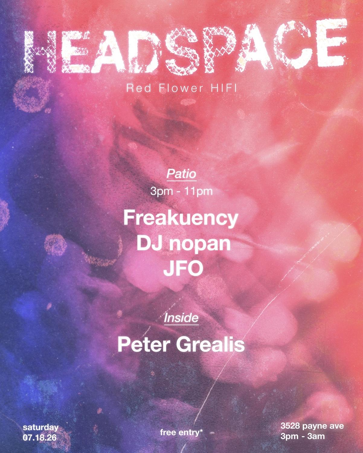 Headspace *Free Day Party* Red Flower (Hifi Display) Freakuency, Dj Nopan, Jfo