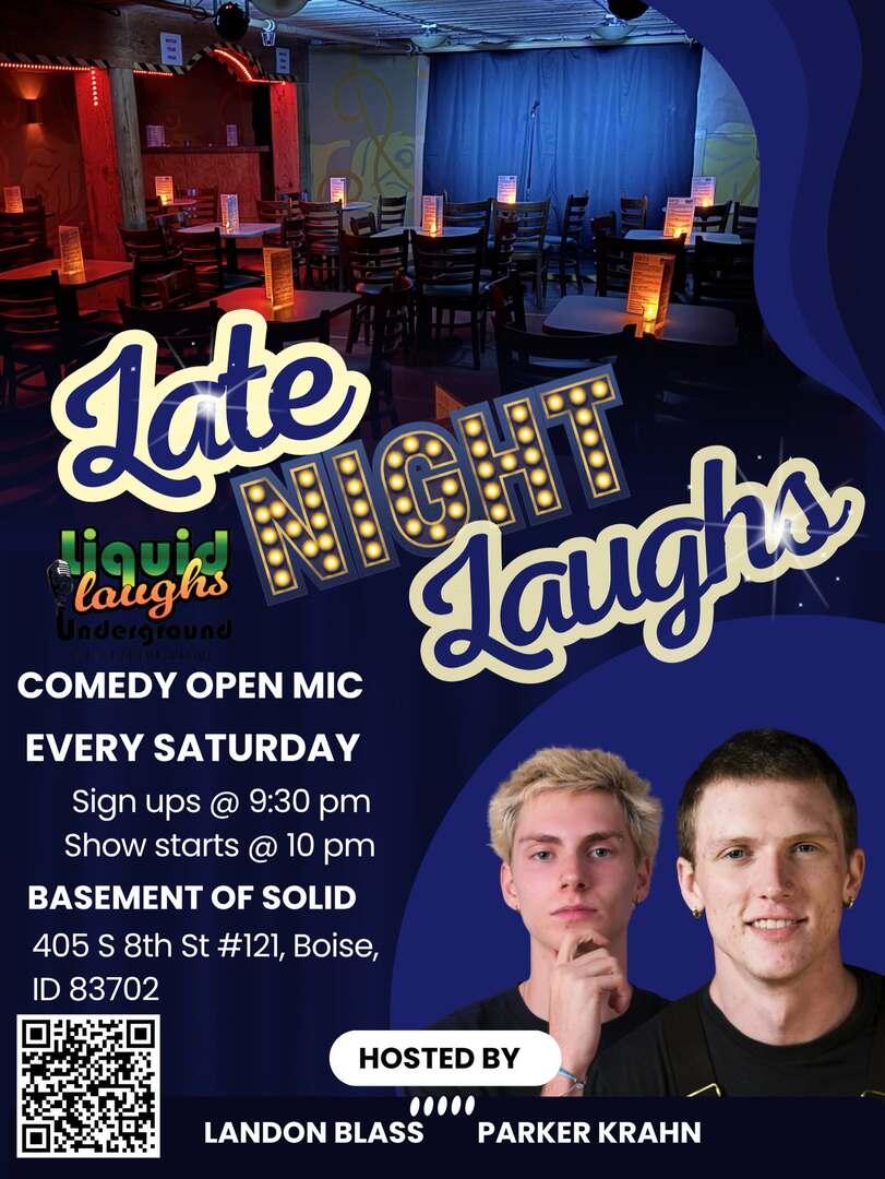Free Comedy Show! Late Night Laughs Comedy Show And Open Mic! - 08 August 2026