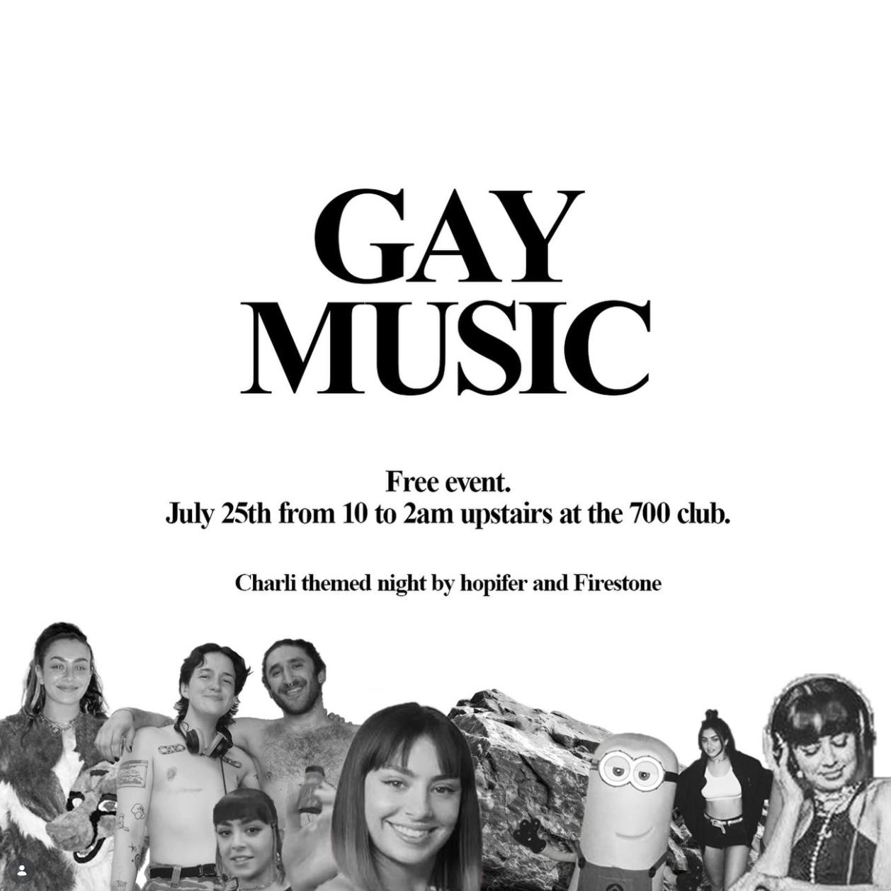 Gay Music - A Charli Xcx Themed Night