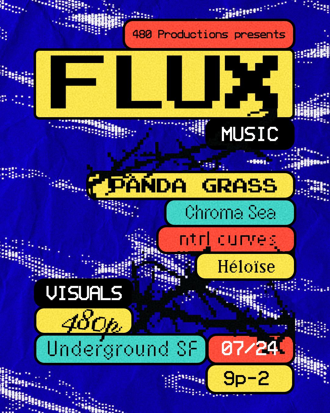 Flux W/ Panda Grass, Chroma Sea, Ntrl Curves, Héloïse, With Visuals By 480P