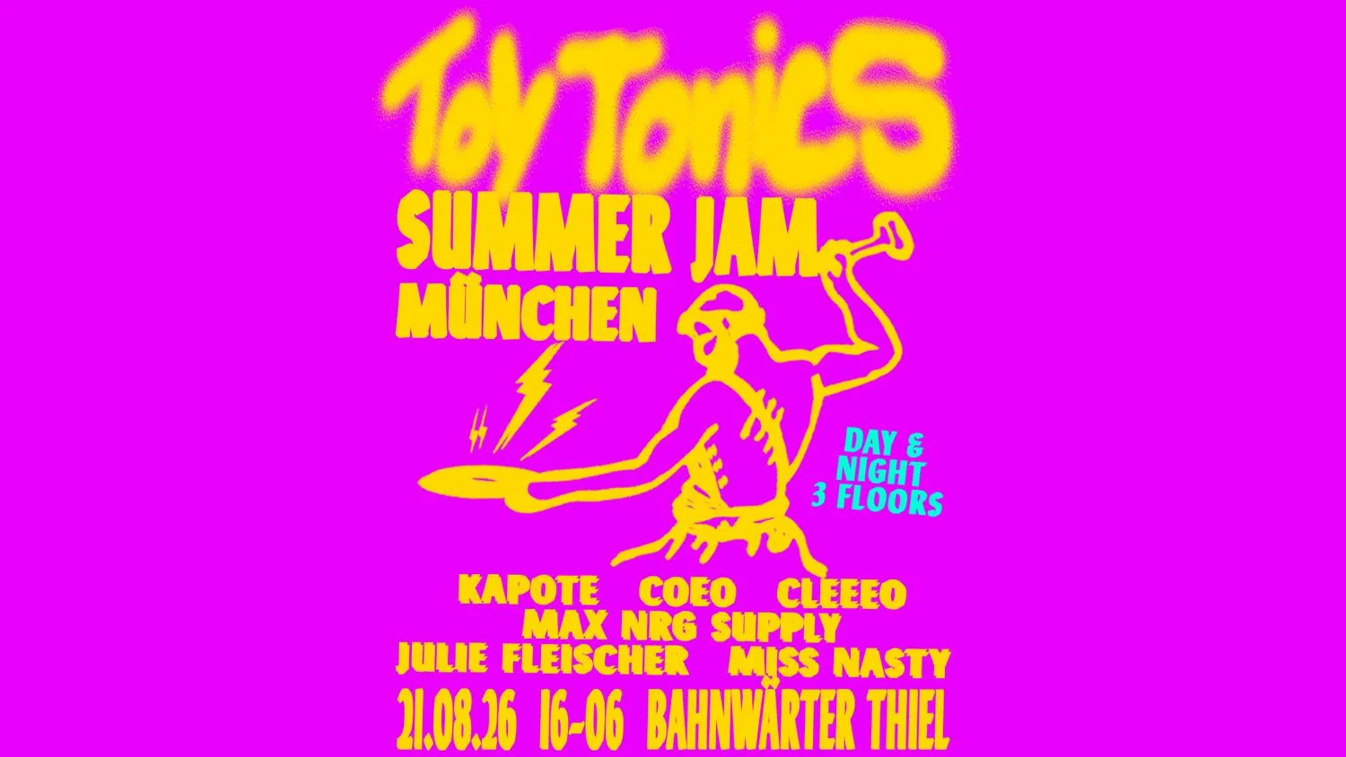 Toy Tonics Summer Jam - Open Air & Club (Waterproof Open Air Floor!)