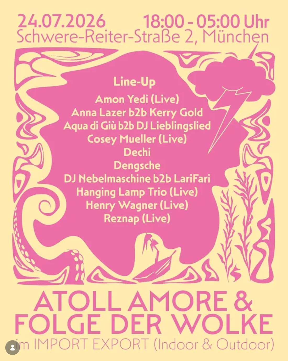 Atoll Amore x Folge der Wolke pres.: Cosey Müller + Hanging Lamp Trio + Henry Wagner