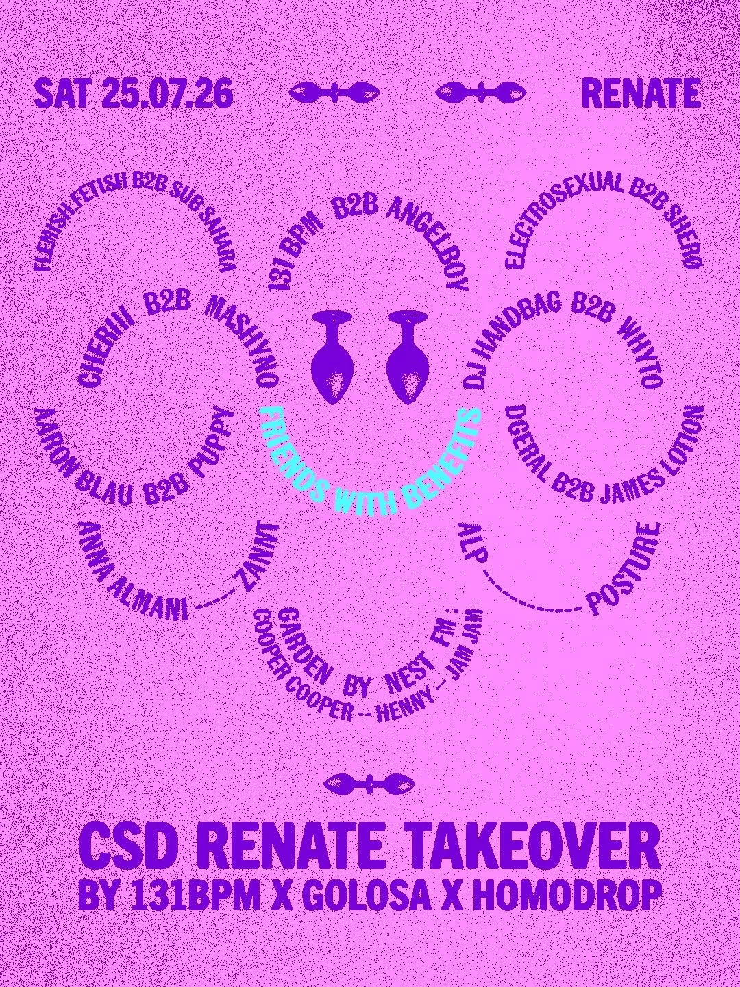 FRIENDS WITH BENEFITS (CSD takeover by 131BPM x Golosa x Homodrop) (Free Entry before 4PM)