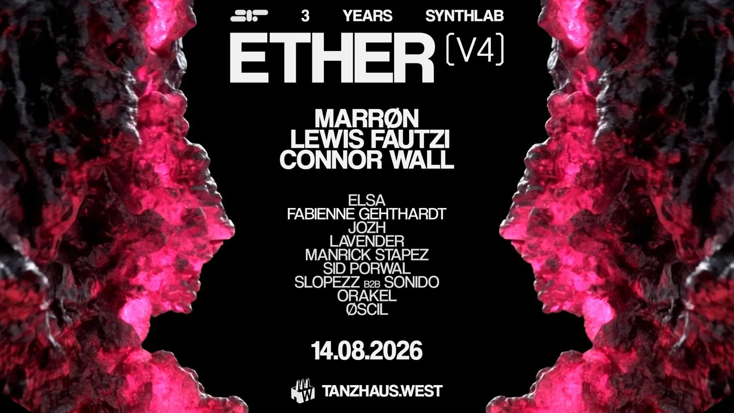 3 Years Synthlab: ETHER V4 w/ MARRØN, Lewis Fautzi, Connor Wall