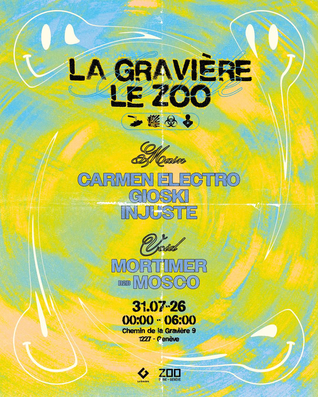 Le Zoo Takeover: Carmen Electro + Injuste + Gioski + Mortimer B2B Mosco