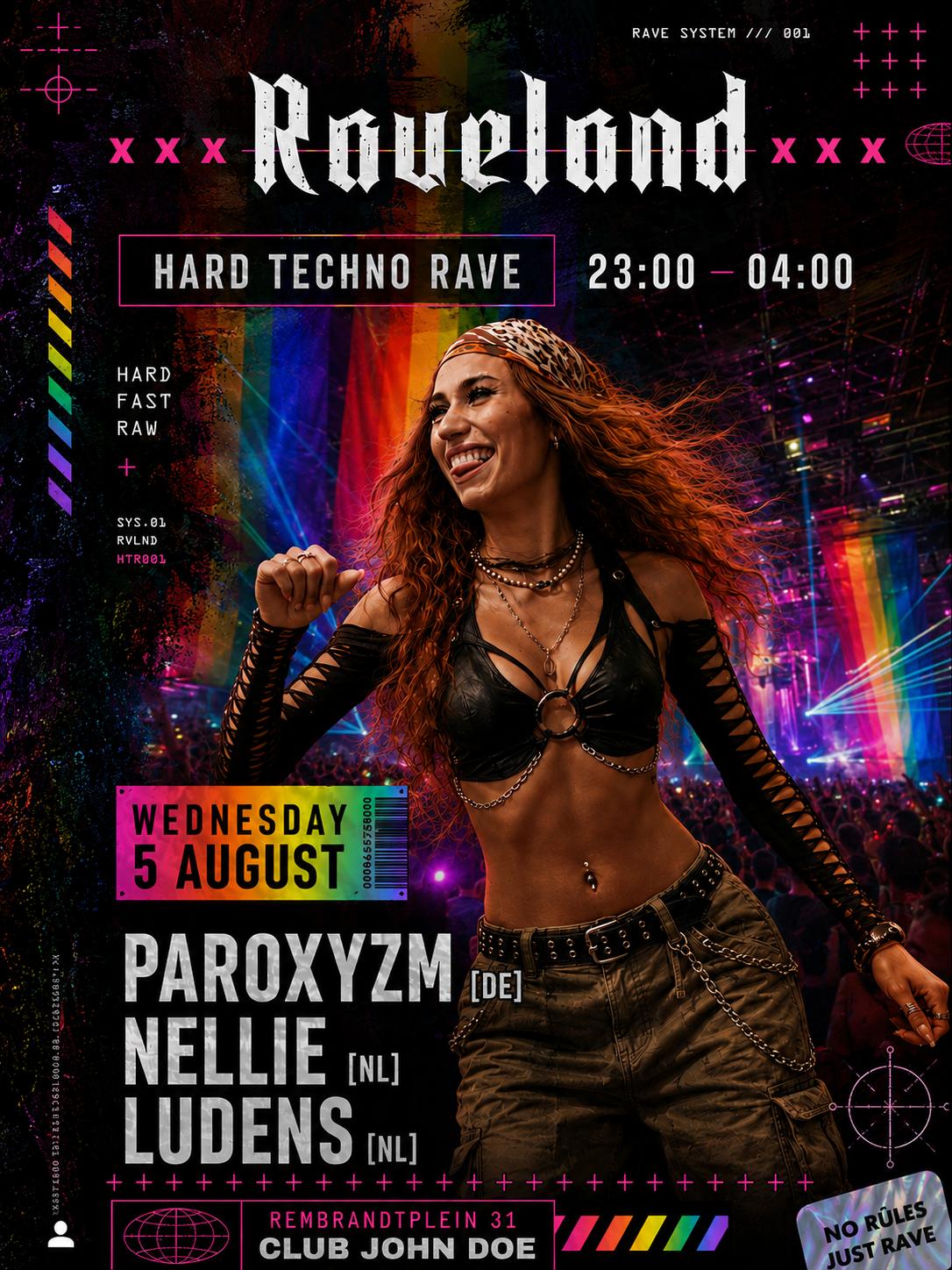 Raveland: Hard Techno Rave With Paroxyzm [De], Nellie & Ludens