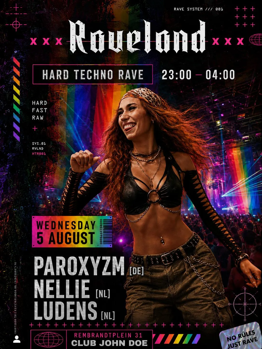Raveland: Hard Techno Rave With Paroxyzm [De], Nellie & Ludens