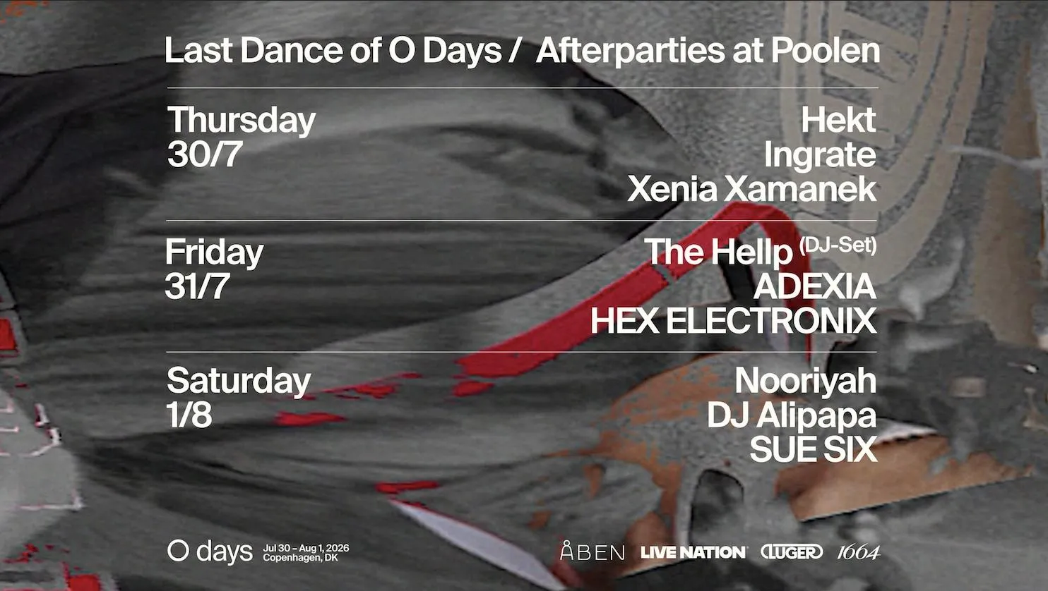 O Days Afterparty - Saturday // Poolen Outside