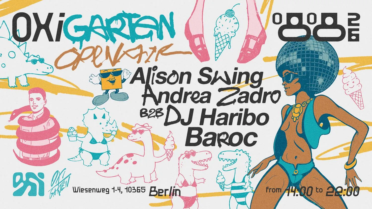 Oxi Garten 'Open Air' W/ Alison Swing , Baroć , Andrea Zadro B2B Dj Haribo