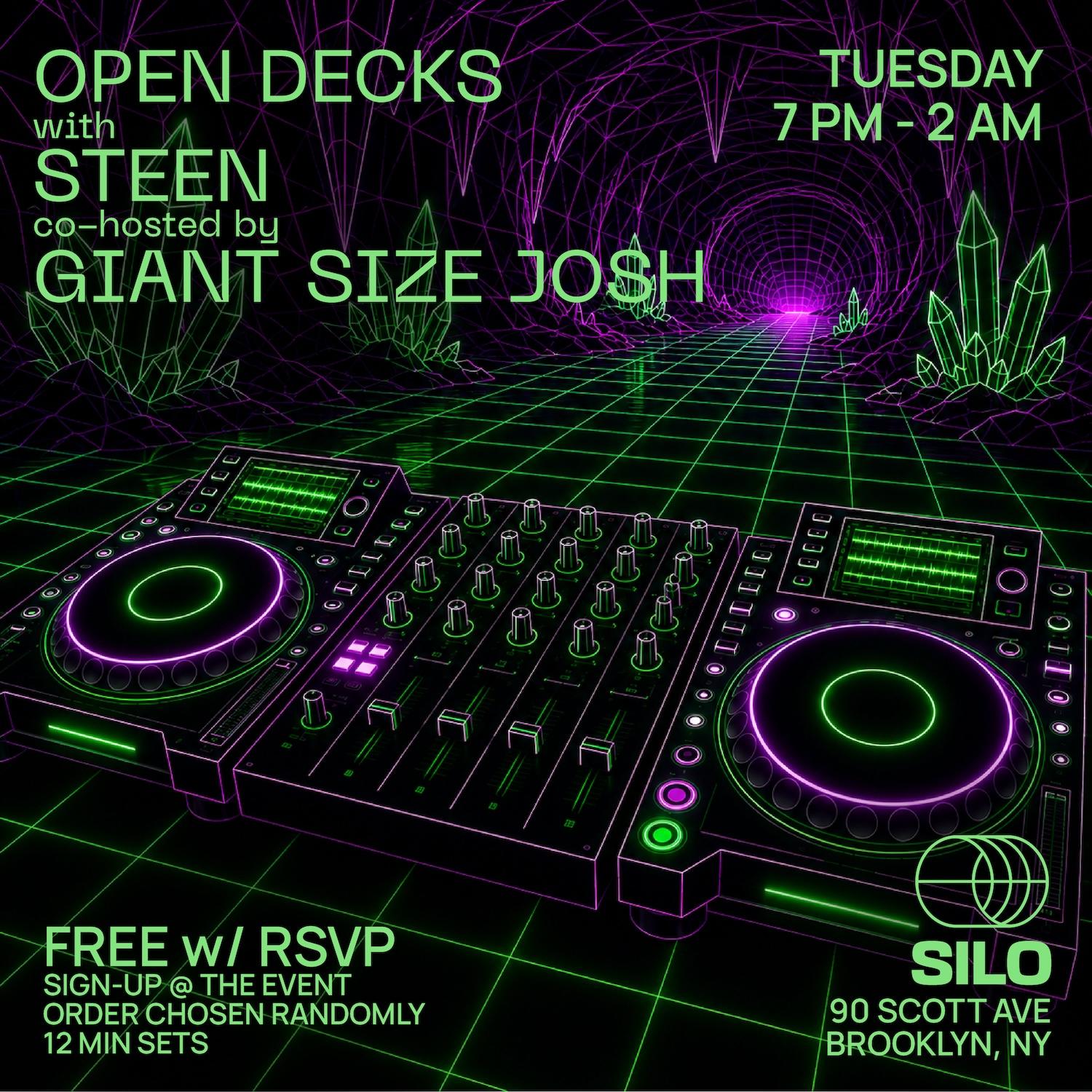 Open Decks With Steen & Giant Size Josh