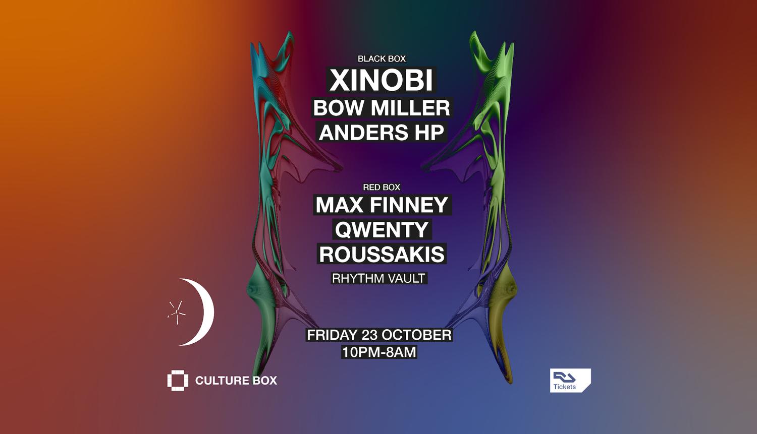 Xinobi / Bow Miller / Anders Hp / Rhythm Vault: Max Finney / Qwenty / Roussakis
