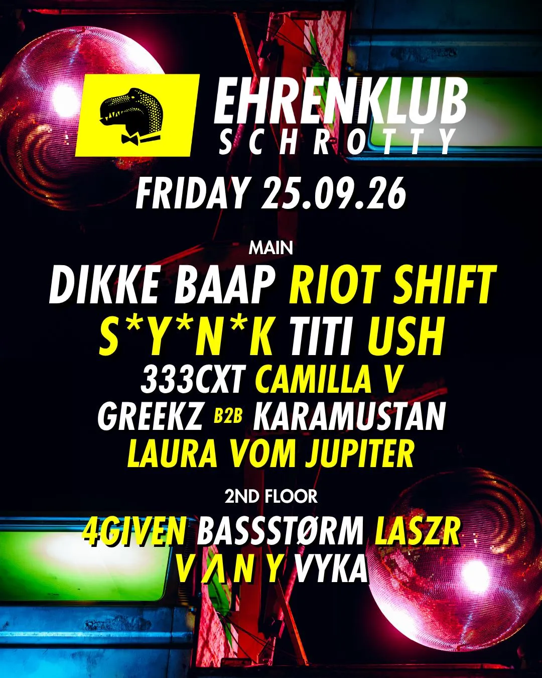 EhrenKlub im Schrotty #14 mit USH, RIOT SHIFT, TITI, DIKKE BAAP, S*Y*N*K uvm