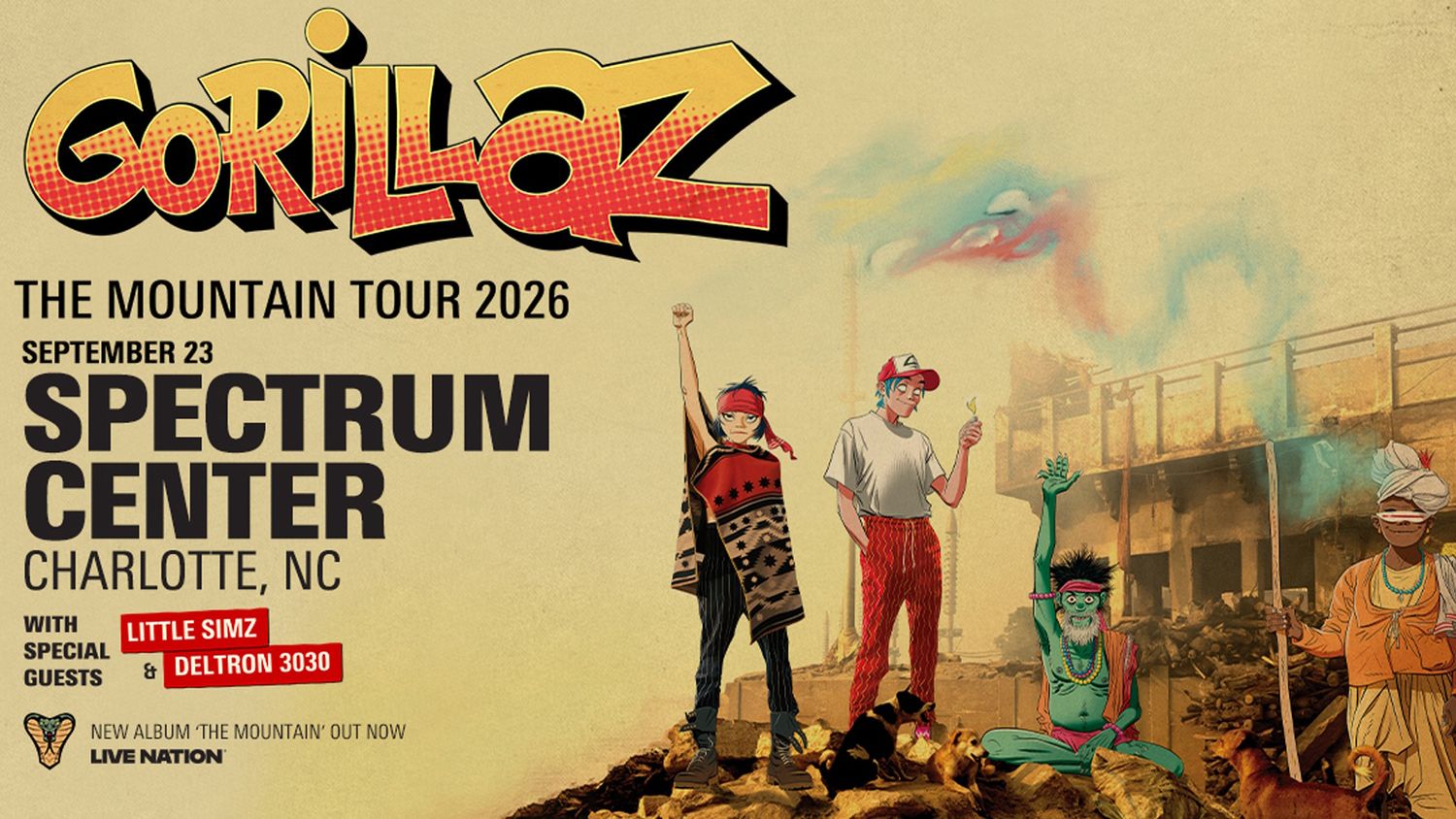 Gorillaz Mountain Tour Charlotte