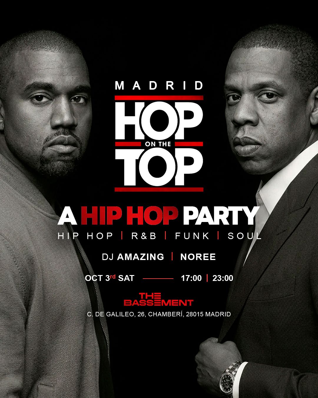 Hop on The Top MADRID - Hip Hop / R&B / Funk / Soul - The Bassement Club