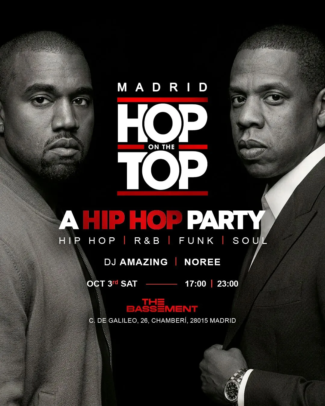 Hop on The Top MADRID - Hip Hop / R&B / Funk / Soul - The Bassement Club
