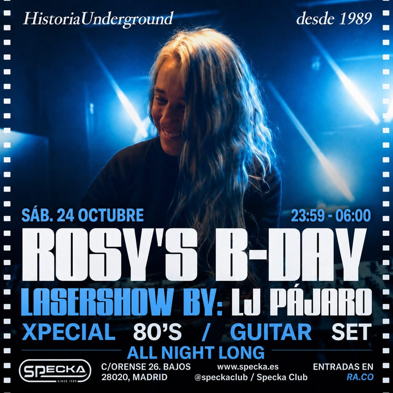 Rosy B-Day & LJ Pájaro 80's/Guitar all night long