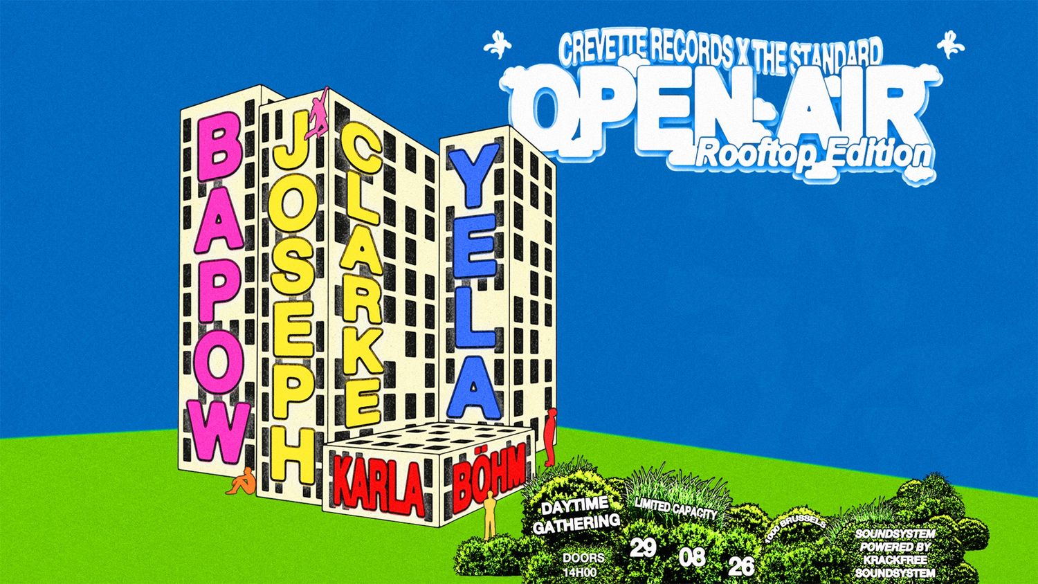 The Rooftop Open Air, with Crevette Records w/ Joseph Clarke, Karla Böhm, Yela, Bapow