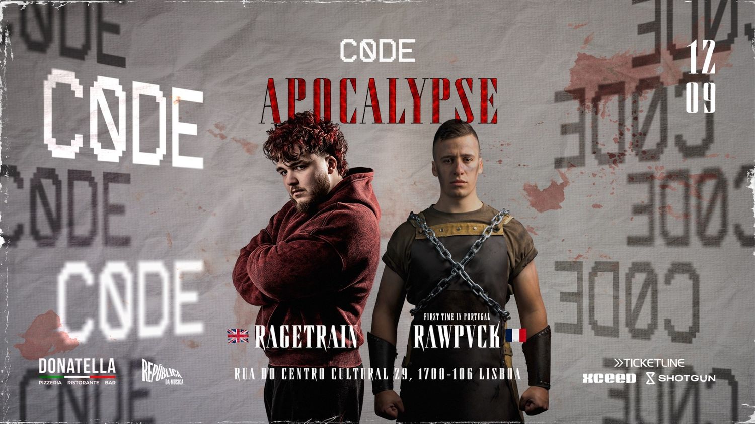 C0DE - APOCALYPSE W/ RAGETRAIN UK & RAWPVCK FR DEBUT