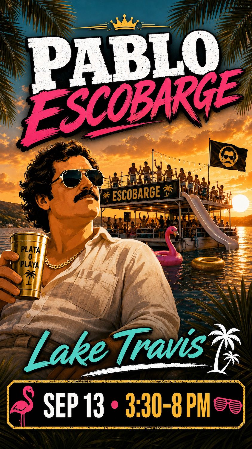 Pablo Escobarge: Lake Travis Boat Party — Austin