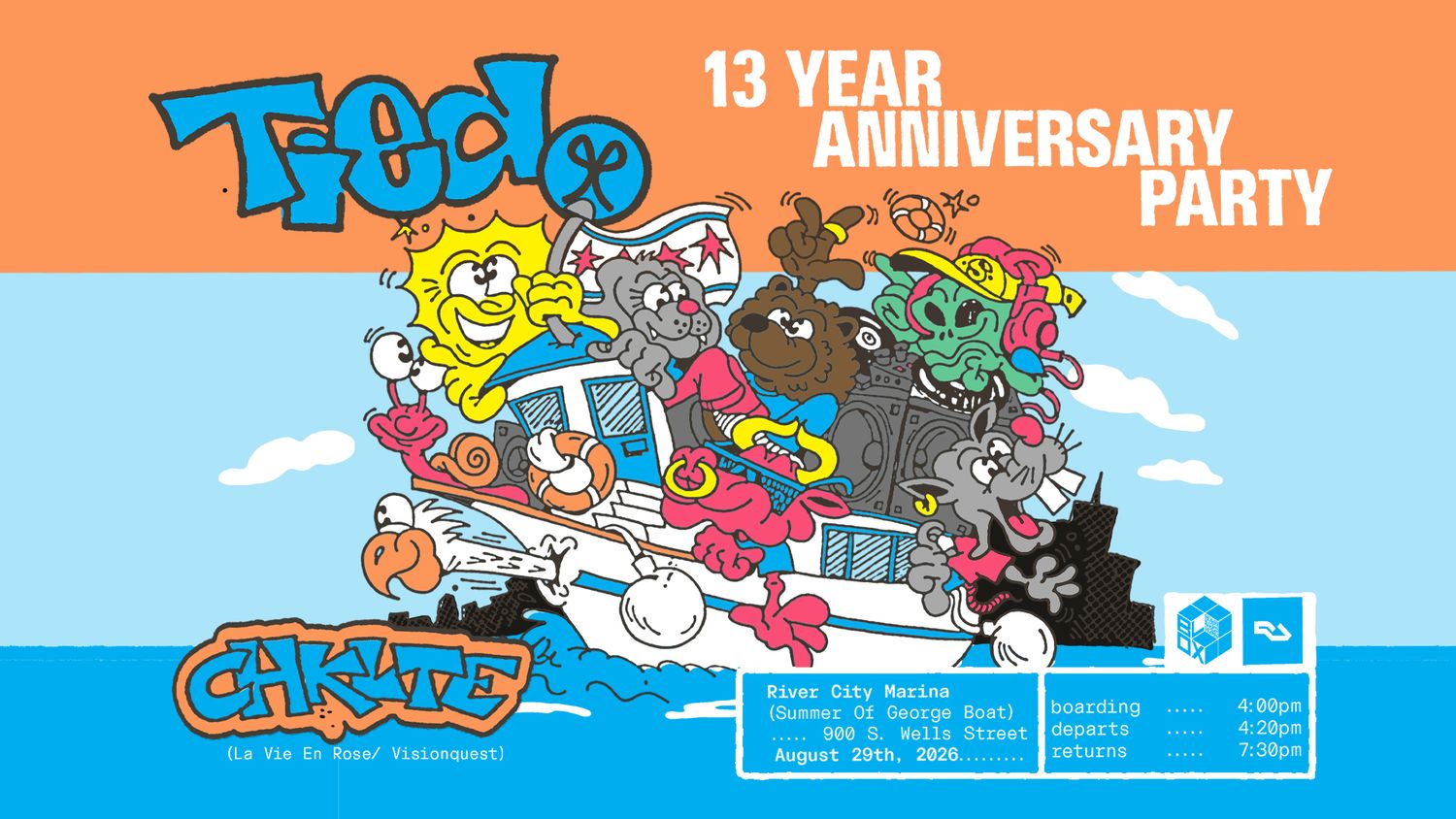 Tied 13 Year Anniversary Boat Party with CHKLTE