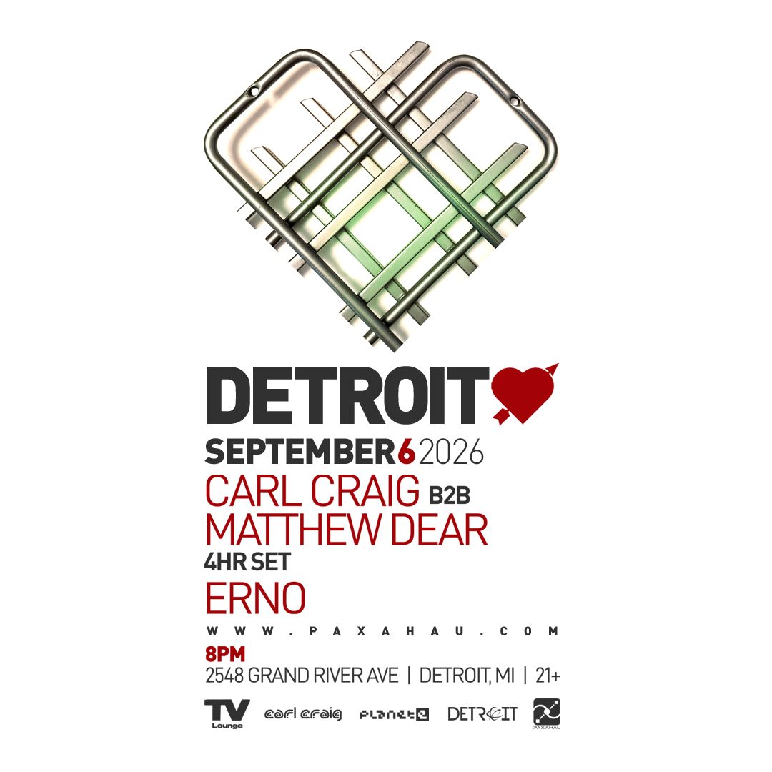Detroit Love Labor Day Weekend: Carl Craig b2b Matthew Dear