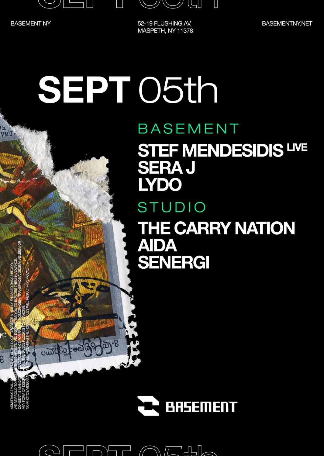 Stef Mendesidis live / Sera J / LYDO / The Carry Nation / SENERGI / Ian Crane