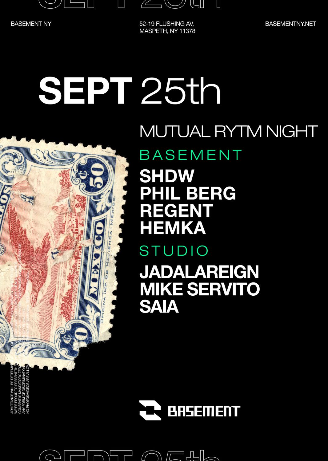 MUTUAL RYTM: SHDW / Phil Berg / Regent / Hemka / JADALAREIGN / Mike Servito / Saia