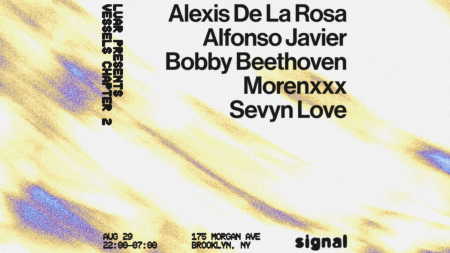 Luar presents: ALEXIS DE LA ROSA, MORENXXX, Sevyn Love, Bobby Beethoven, Alfonso Javier