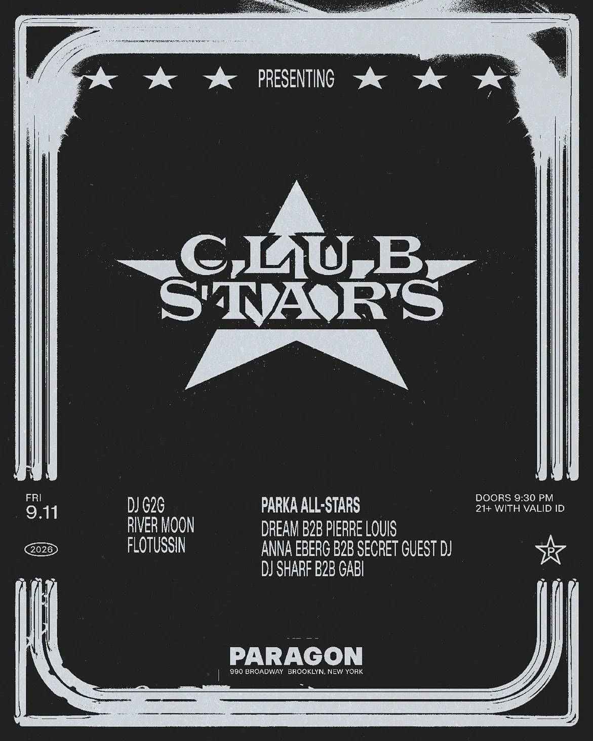 Club Stars: DBBD, Joanna Kuchta, flotussin + PARKA ALL-STARS