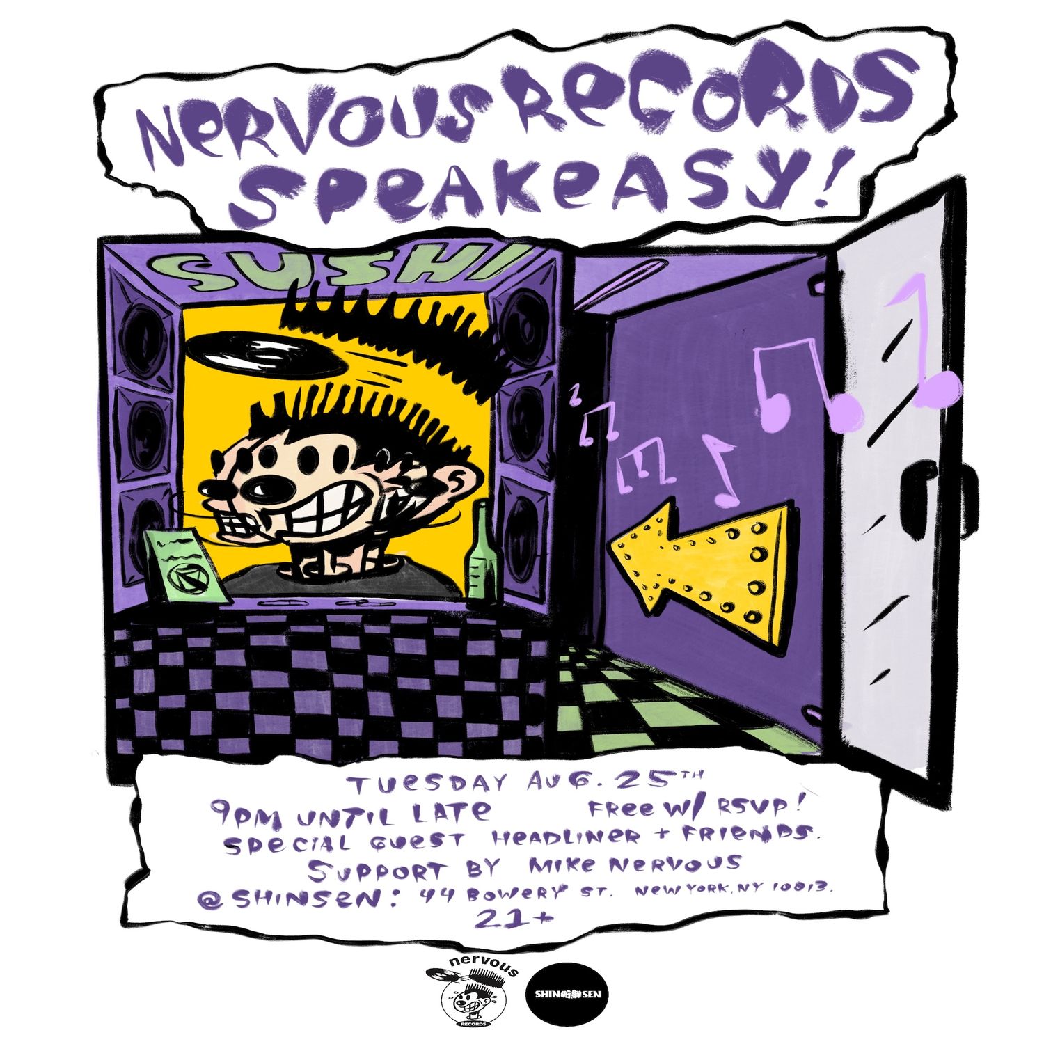 Nervous Records Speakeasy! with Special Guests + Mike Nervous